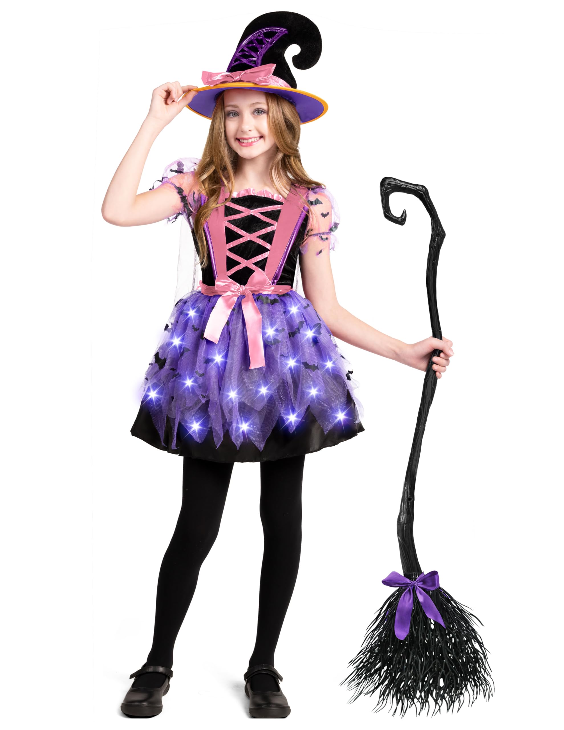 Spooktacular Creations Girls Light Up Witch Costume - Image 4
