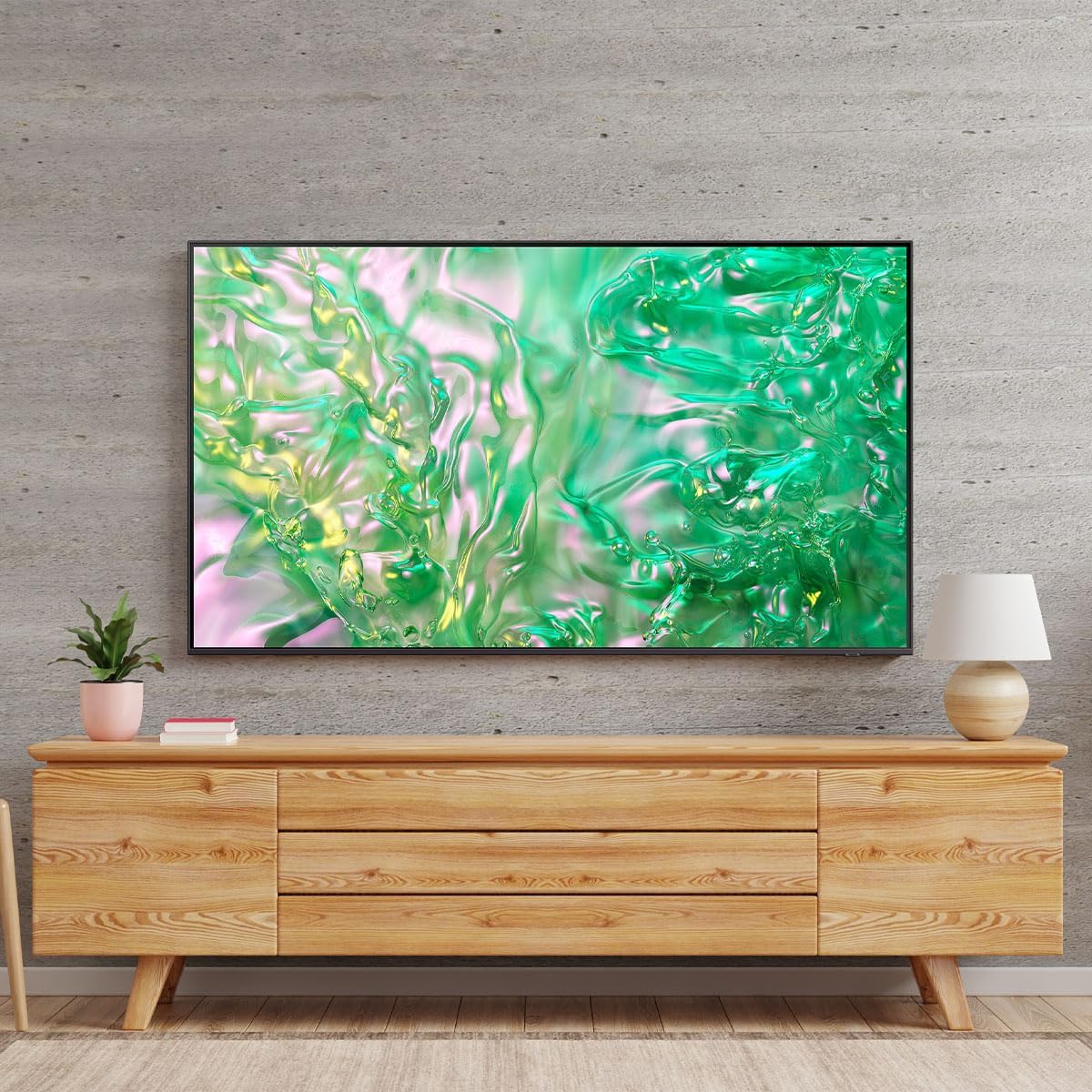 Back view of the Samsung 50-inch 4K Crystal UHD Smart TV showing ports