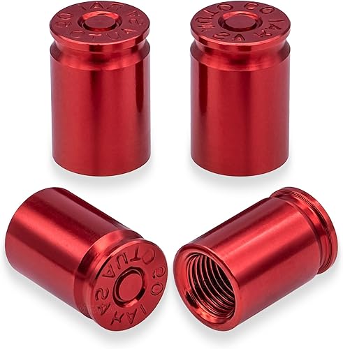 4 tapas de vástago de válvula de neumático con carcasa tipo bala, tapa de vástago de aire de automóvil de aleación de aluminio, cubiertas