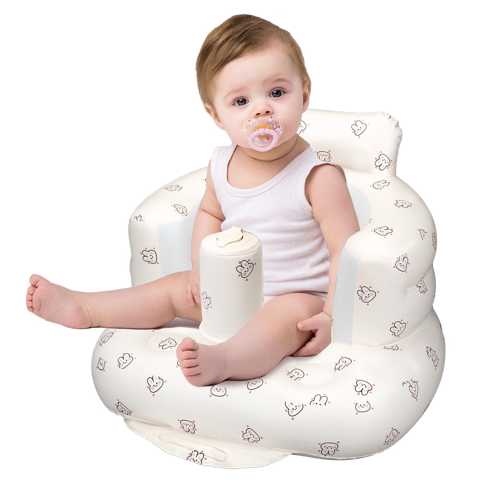 Inflatable Baby Seat for Babies 3 Months and Up, Infant Back Support Sofa,Toddler Floor Seats for Sitting Up, Blow Up Baby Chair with Built in Air Pump, Baby Seats for Kids, Baby Chair
