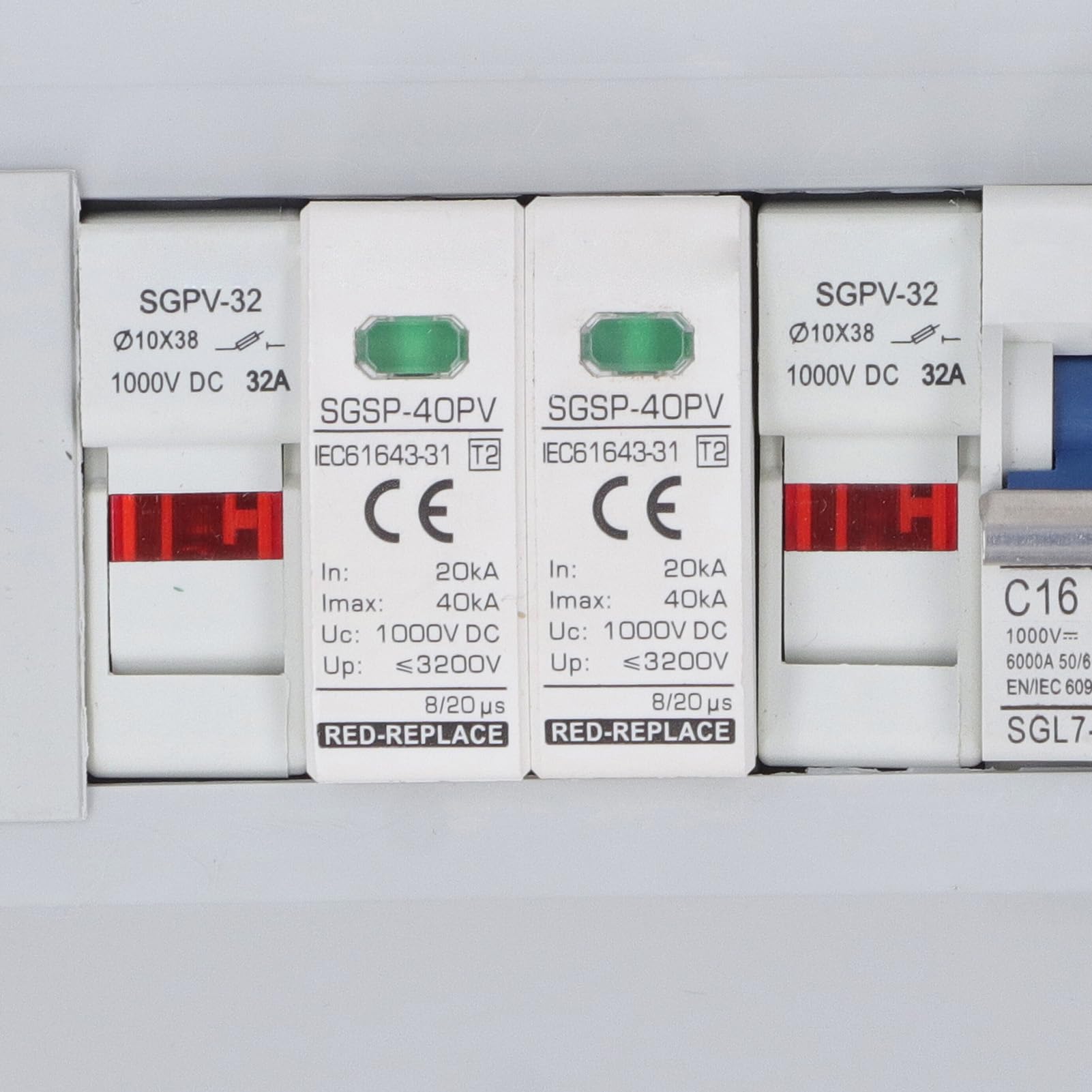 Skrzynka Przyłączeniowa PV, Skrzynka Przyłączeniowa PV DC1000V Wodoodporna Skrzynka Przyłączeniowa 1 W 1 Z Bezpiecznikiem 15A Wyłącznik Automatyczny 16A Do Systemu Paneli Słonecznych