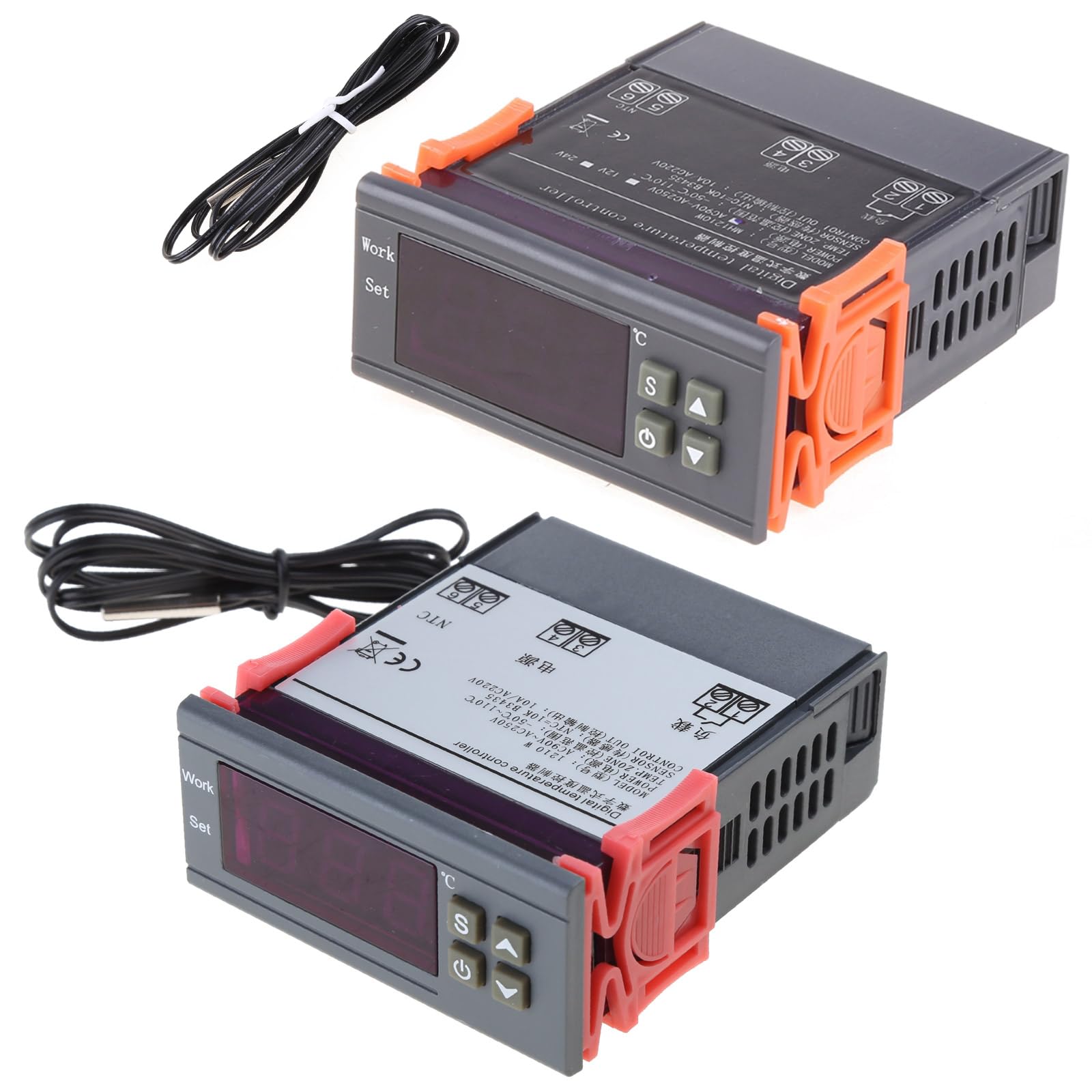 caralin All-Purpose Digital Temperature Controller Centigrade tat for w/Sensor for Refrigerator Fermenter Plastic