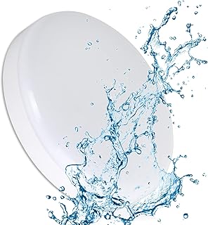 VIPMOON Bathroom Ceiling Light, Diameter 148mm Small Waterproof IP56 Ceiling Lamp, 15W Daylight White 6500K, Round LED Ceiling Light for Bathroom Lounge Porch Hallway Corridor Balcony Kitchen Study