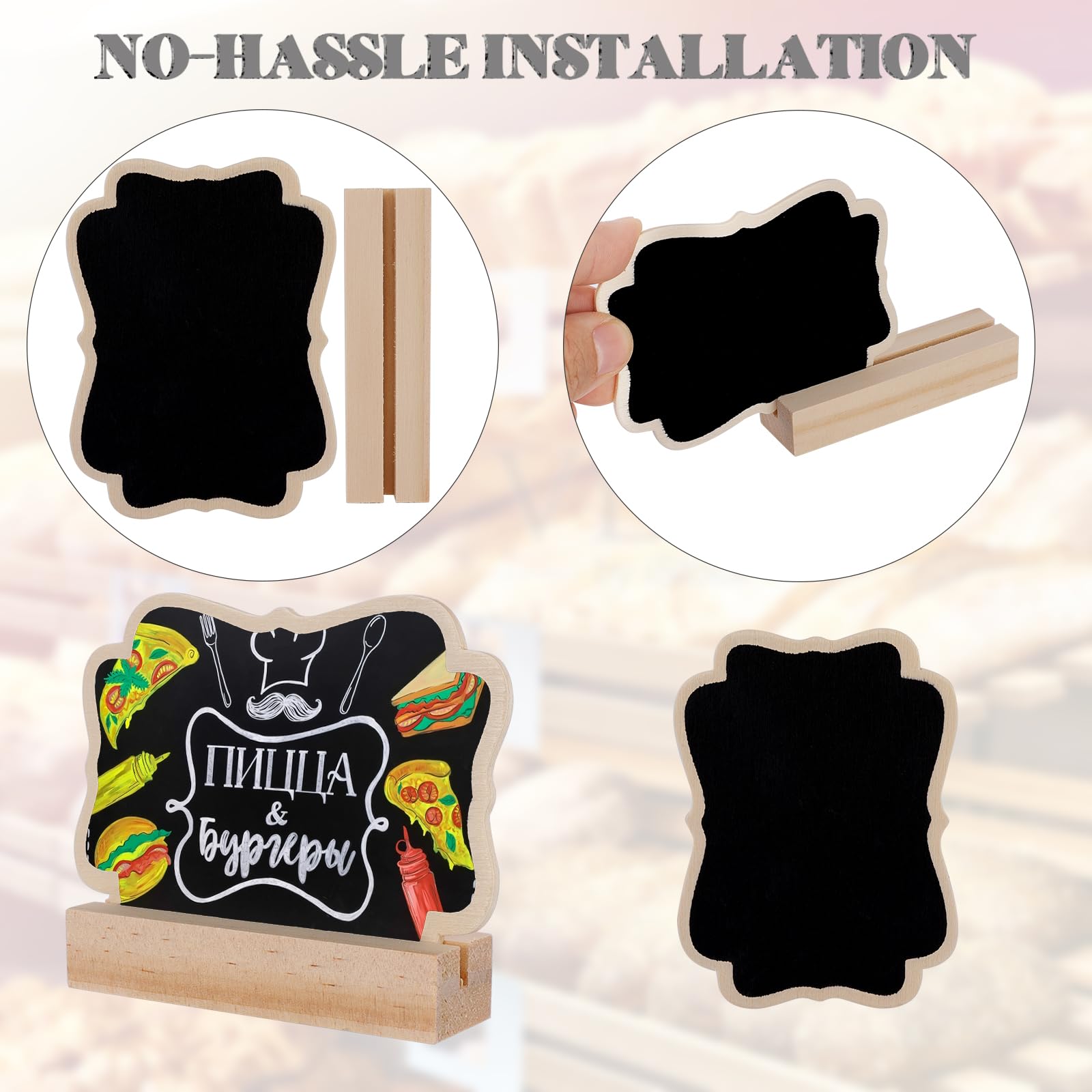 15 Pcs Mini Tableau Craie Petit Noir Mini-tableaux À Mini-signes