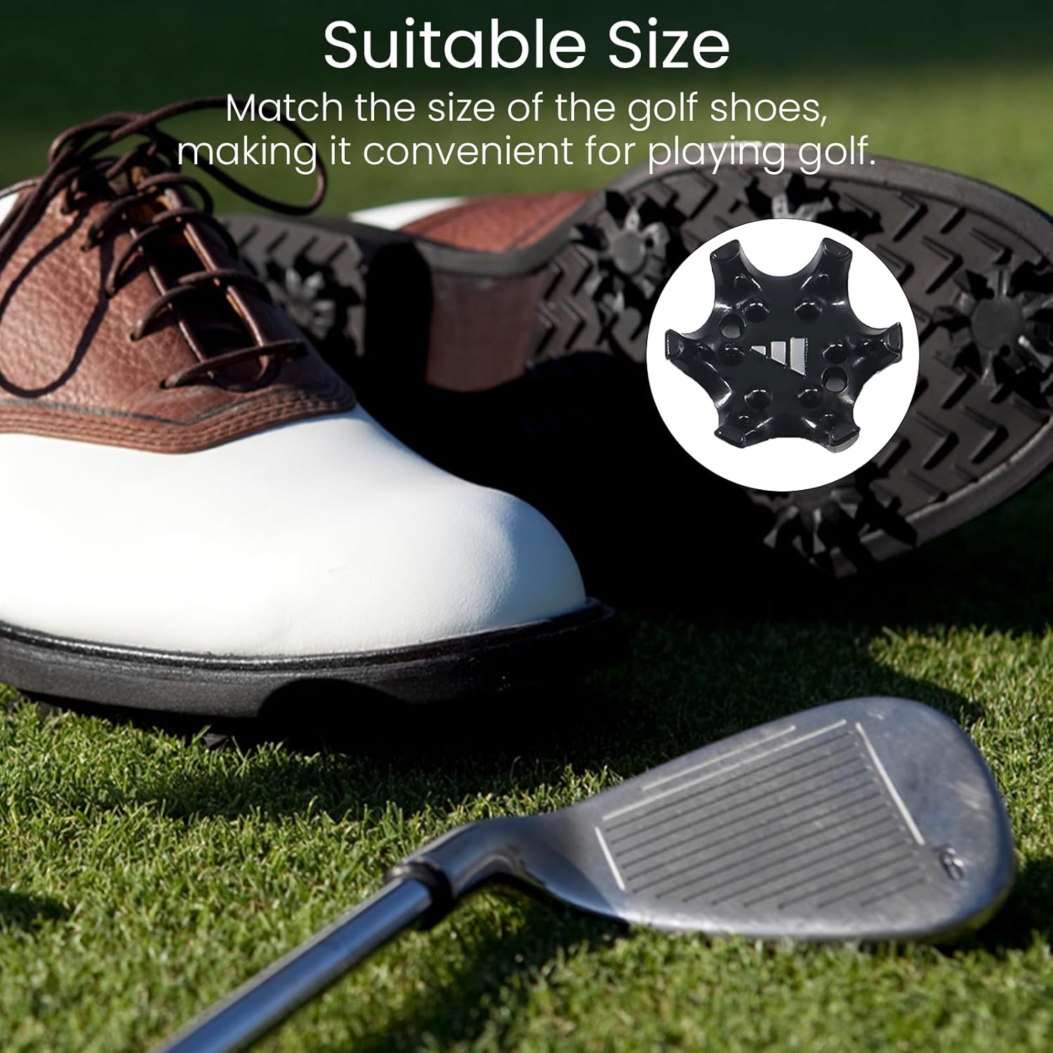 MYHOGOOD 12Pcs Golf Shoe Spikes, Outdoor Soft Rubber Studs Replacement Cleats Spikes Pins, Anti-slip Golf Shoe Studs, Easy Install 4 71Q4qdIwkbL. AC SL1500