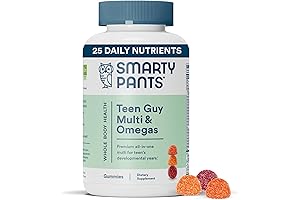 SmartyPants Teen Guy Multivitamin Gummies (30 Day Supply): The Ultimate Vitamin Pack for Teenagers