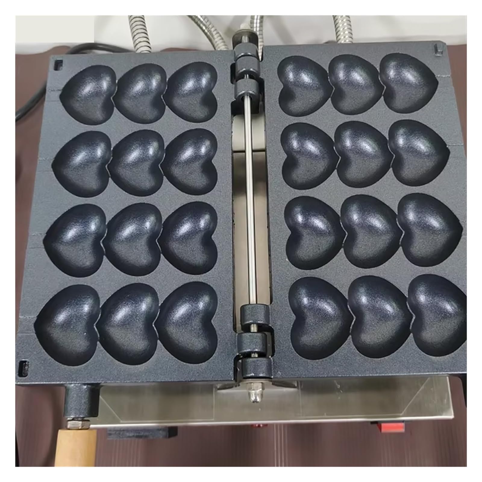 Elektrisches Waffeleisen For Herzförmige Waffeln (1600 W), Ideal For Die Zubereitung Von Eierwaffeln Und Als Snack For Den Gewerblichen Gebrauch GleichmäßIge WäRmeverteilung
