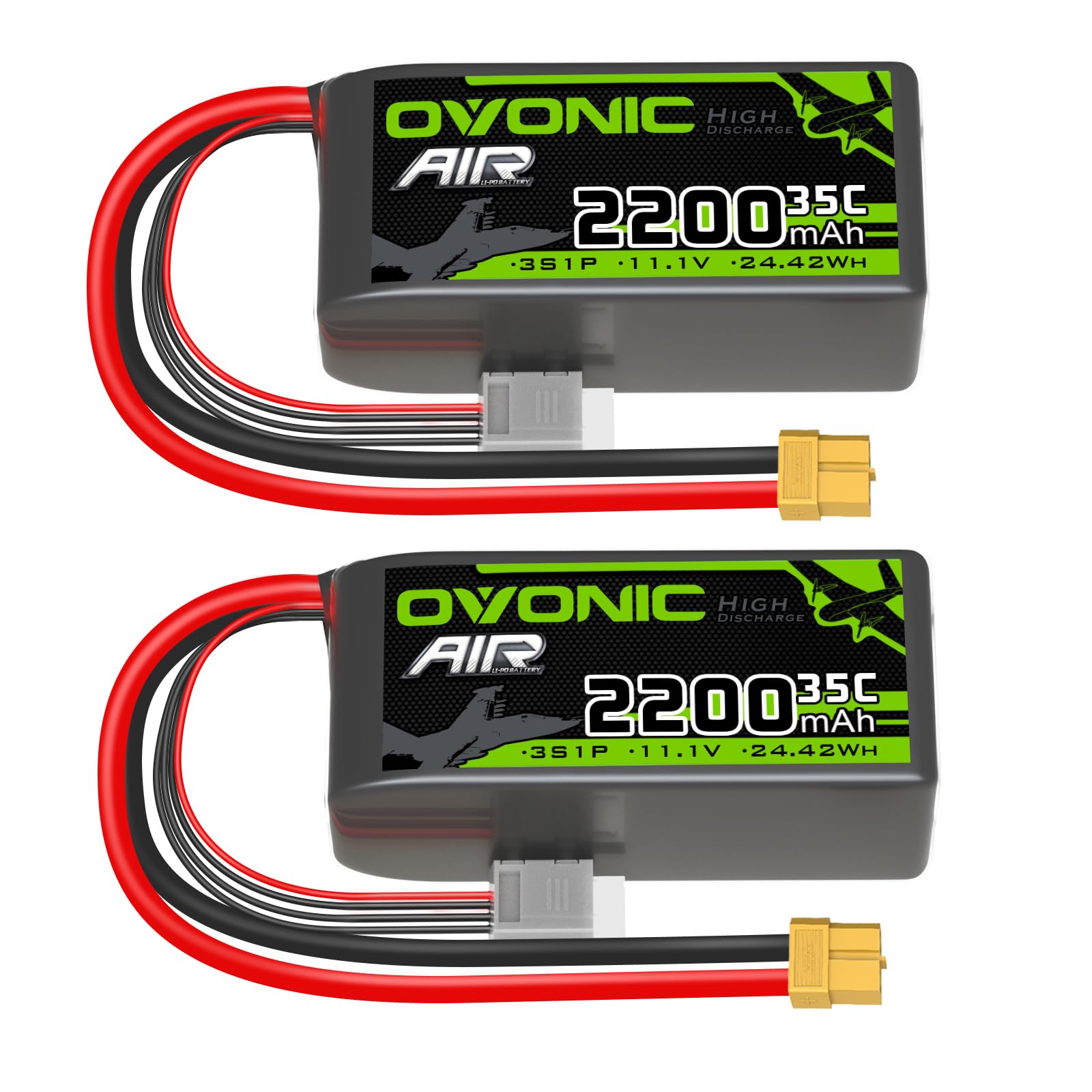 OVONIC 3S Lipo Akku 35C 2200mAh 11.1V Akku Kurzpack mit XT60