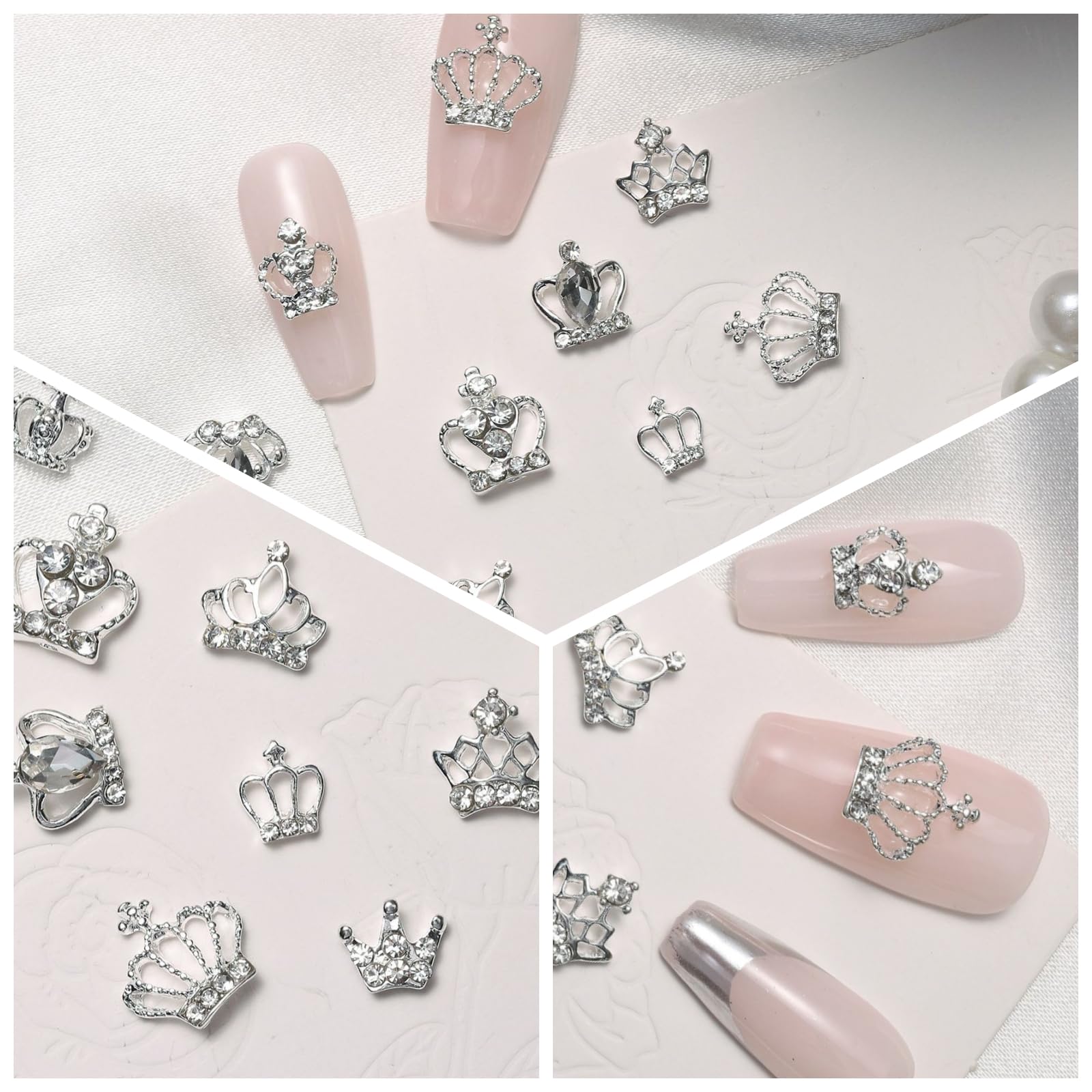 Amazon.co.jp: ネイルパーツ 王冠 36個セット 3D 立体 可愛い