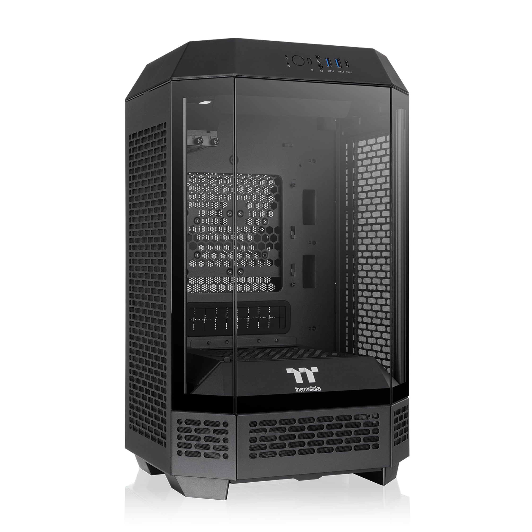 Thermaltake Tower 250 Black Mini-ITX Mini Tower; 2x120mm CT Fans Included; 360mm Radiator Support; 360mm GPU Clearance; Dual Chamber; CA-1Z9-00S1WN-00-image-6