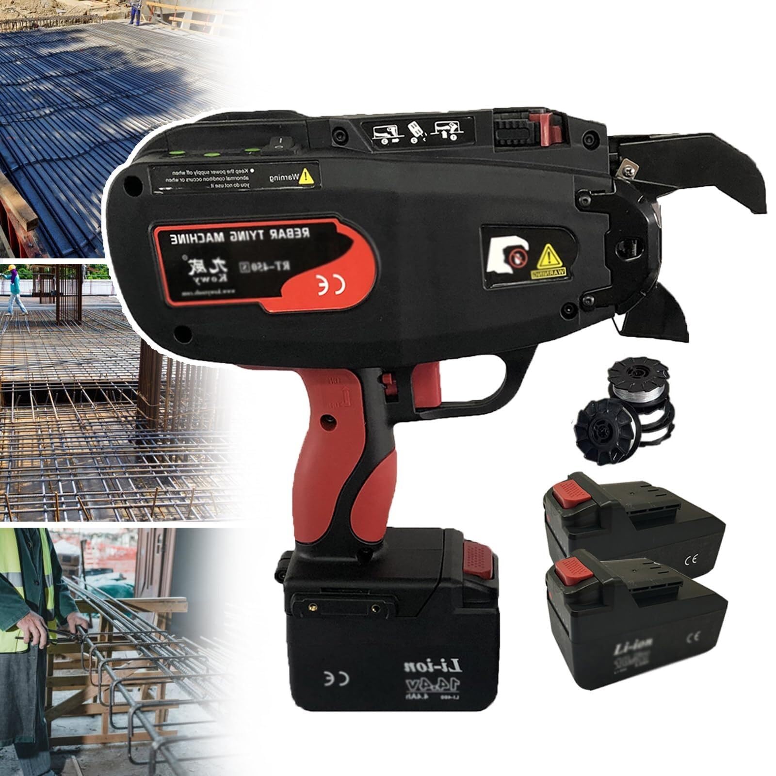 Yoiutrgdk One Color Handheld Rebar Tier- 0.8S Tying Time Automatic Tool