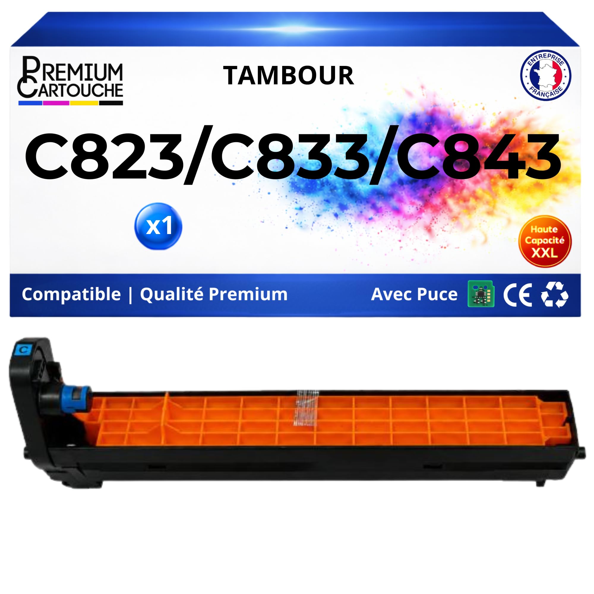 OKI C823 DN C833DN C843 dn Cyan Tambour 30000 Pages