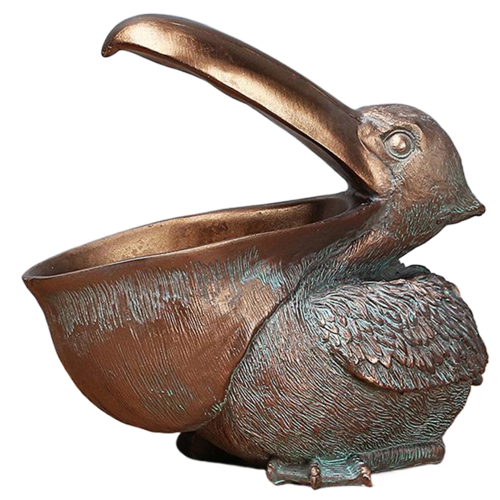 Hbbgdiy As Shown Pelican Key Bowl Statue Table Decoration, Creativity Big Mouth Pelican Candy Dish Organizer, Birds Statues Toucan Figurines Entrance Candy Keys Bowl Storage Basket Ornament For Home