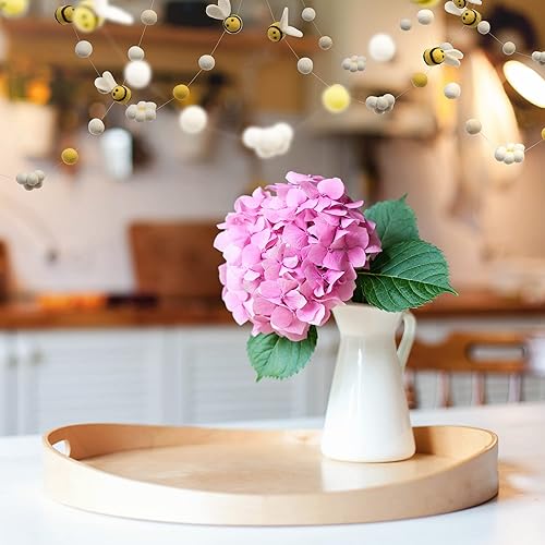 Miniatura 5 de Glaciart One Guirnalda de abejas de fieltro y margaritas de fieltro decoración colgante para guardería habitación de los niños aula decoración