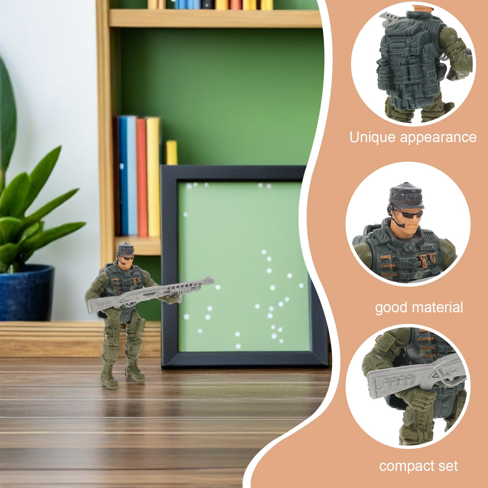 Gatuida Soldatini in Plastica Miniature Giocattolo di Omini Esercito Giunti Snodabili Accessori per Collezionismo e Decorazioni per Feste Tema Militare