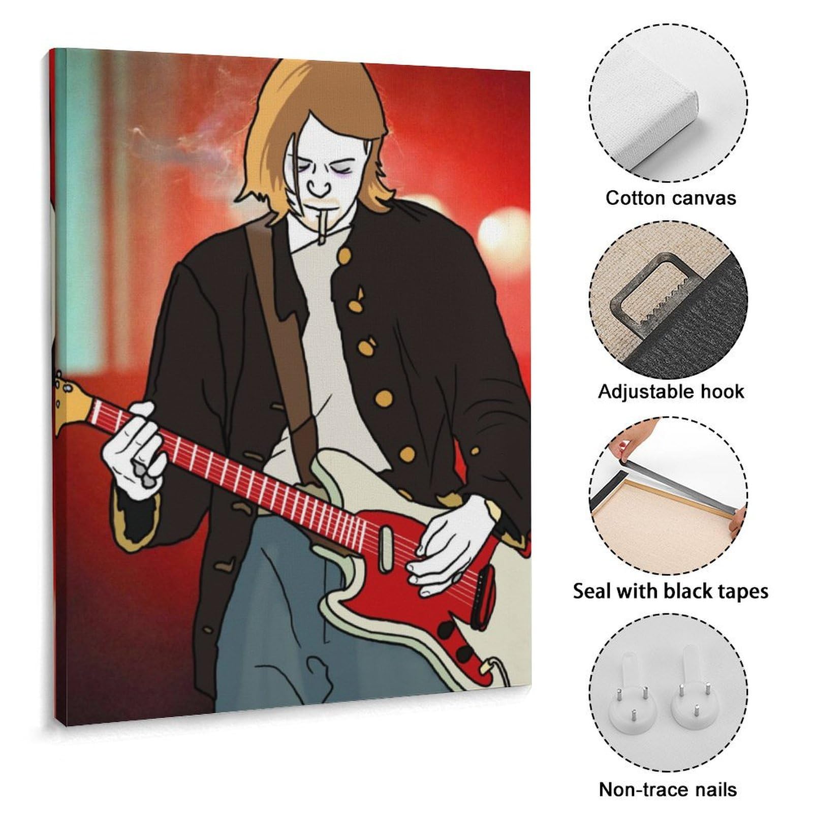 Amazon.co.jp: アートパネル Kurt Cobain カート・コバーン アート