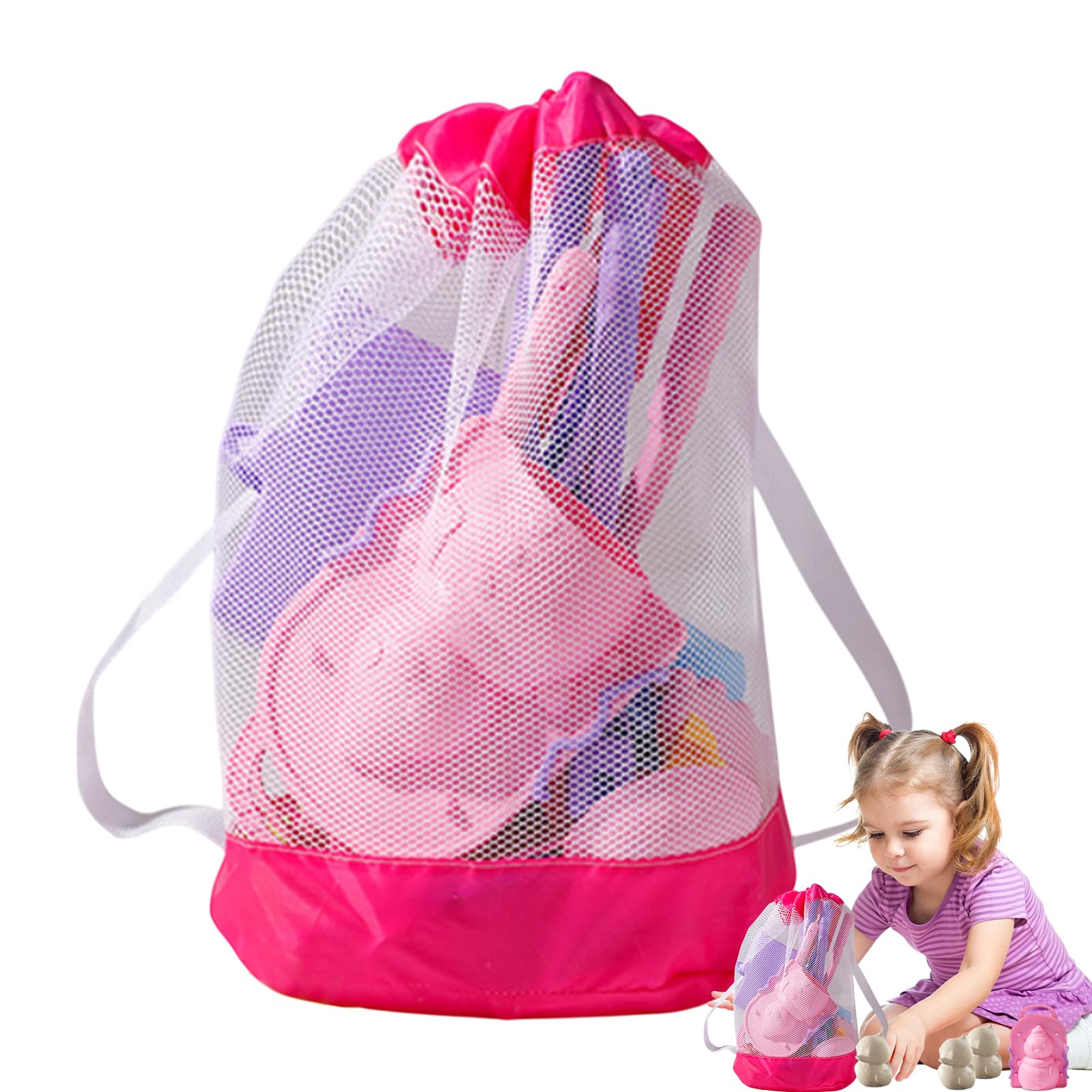 Ensemble de de Sable de Sable de avec Seau Pliable et Sac en Filet