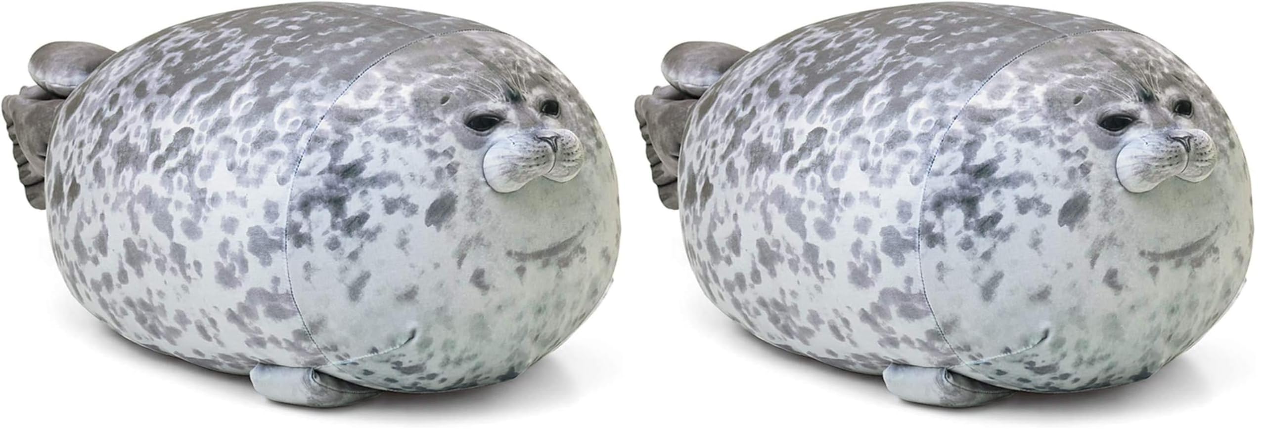 MerryXD Chubby Blob Seal Pillow,Stuffed Cotton Plush Animal Toy Cute Ocean Large(23.6 in) (Pack of 2)