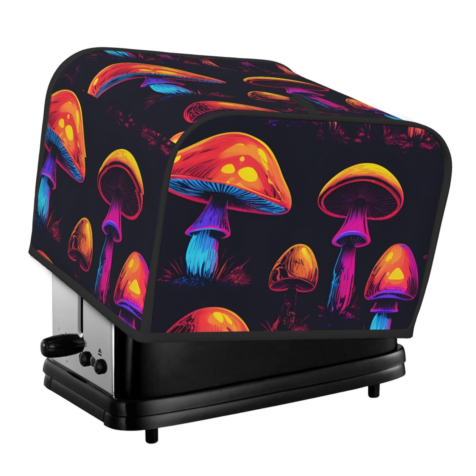 Mushroom Print 4-Slice Toaster Cover Dustproof Waterproof Kitchen Appliance Protector For Bread