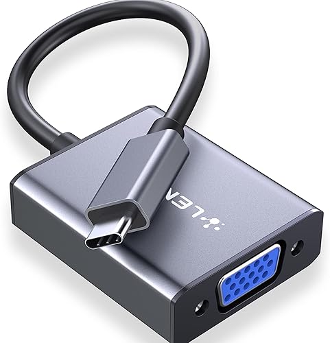 LENTION Adaptador de cable USB C a VGA, convertidor de monitor tipo C a VGA, compatible con MacBook Pro 131516 2023-2016, nuevo MacMacBook