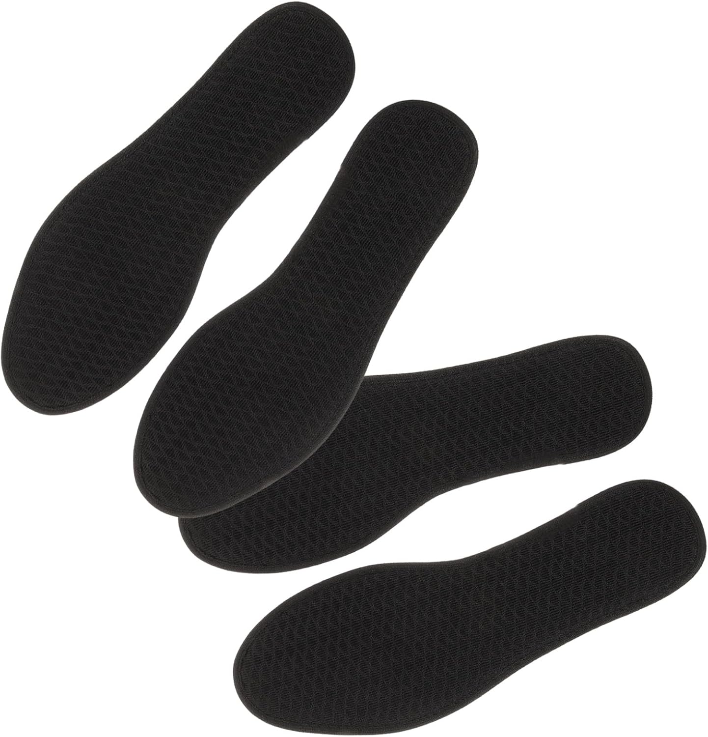 Operitacx Charcoal Shoe Inserts 2 Pairs Breathable Shoe Pads Odor-Resistant Thickened Men's Sports Insoles Sweat-Absorbing Comfortable Fit Size 44 for Athletic and Military Training Use