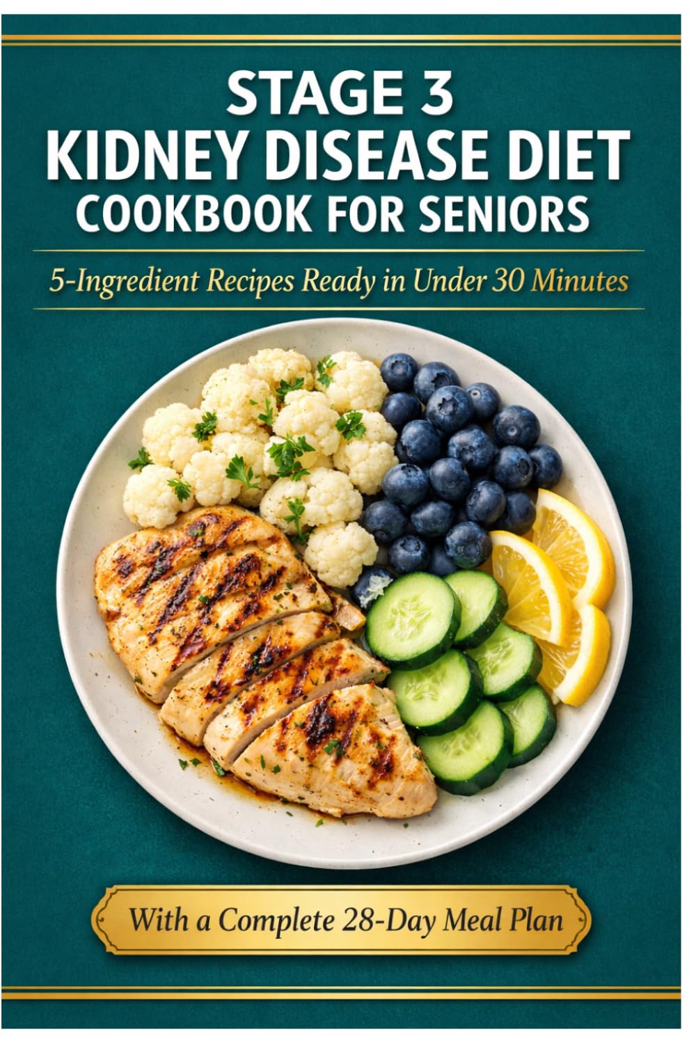 Stage 3 Kidney Disease Diet Cookbook for Seniors: 5-Ingredient Recipes Ready in Under 30 Minutes | Renal-Friendly Meals to Protect Your Kidneys, ... Your Day | With a Complete 28-Day Meal Plan
