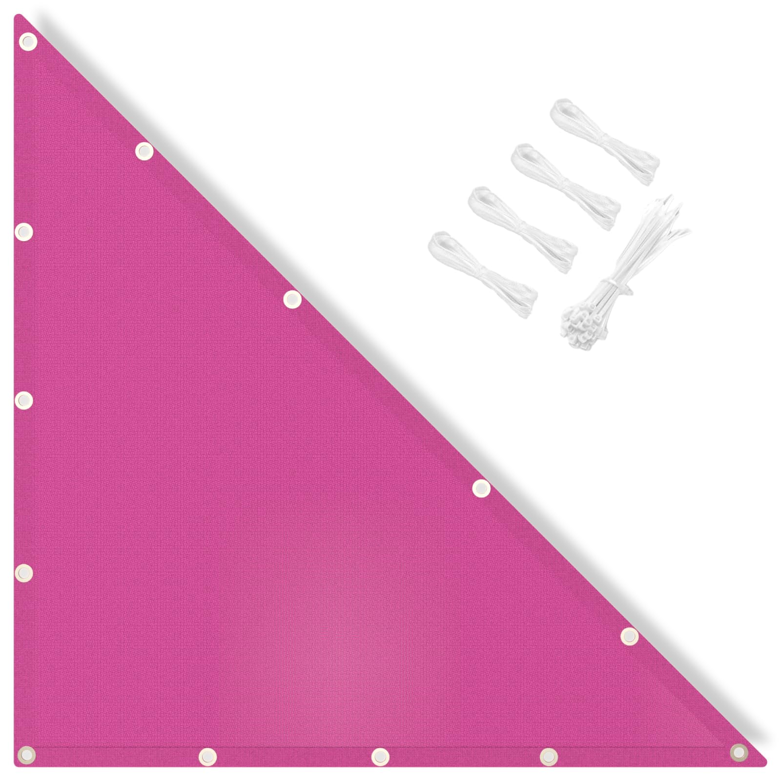 MissYolo Triangle Sun Shade Sail Waterproof 1x1.5x1.8M - Outdoor Right Angle Sun Shade Canopy with 95% UV Protection for Backyard, Pool, Patio & Garden Activities and Family Use-Rose Red — image 1