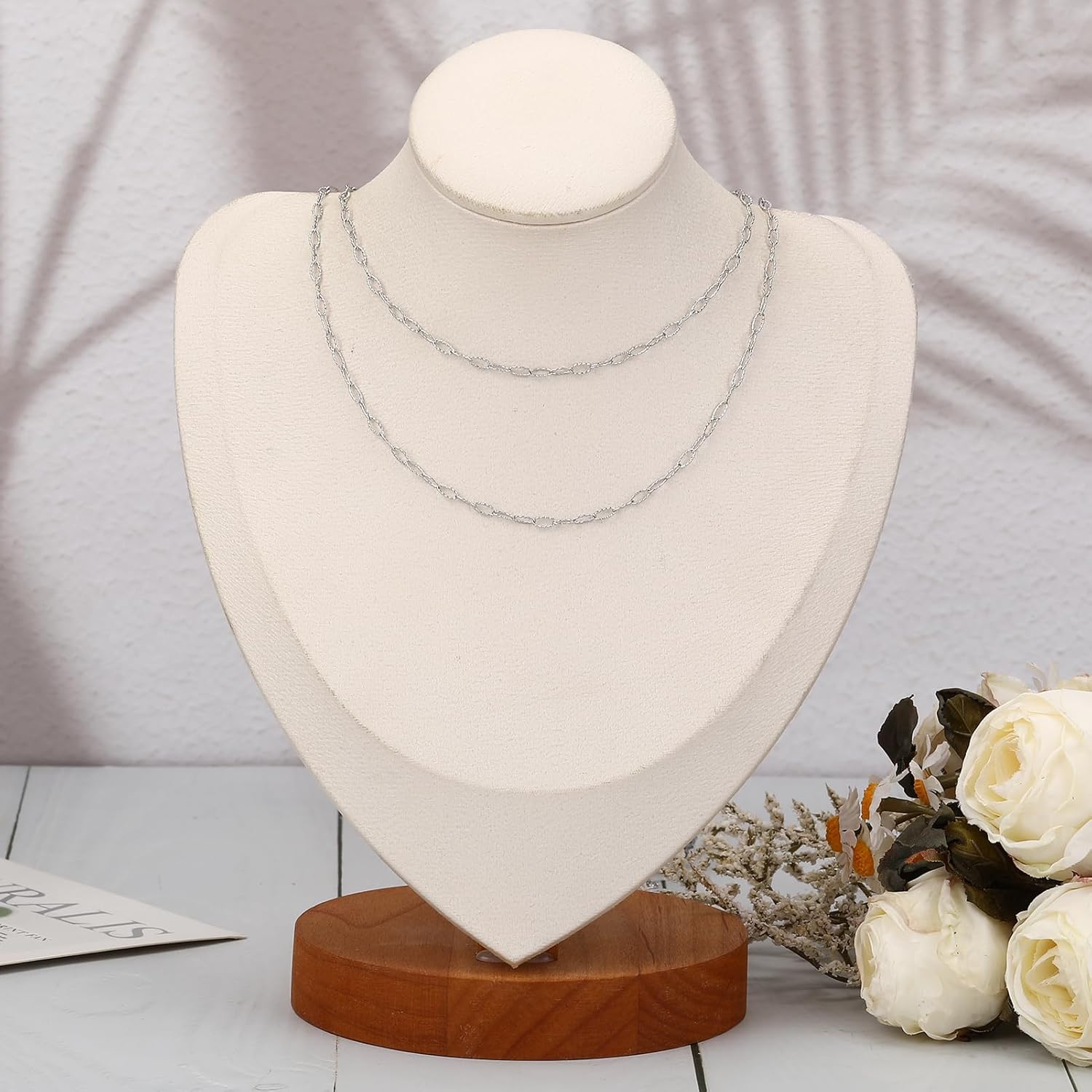 SMYHTGLIF 5 Meters Silver Oval Embossed Paperclip Jewelry Making Chains Stainless Steel Chain for Jewelry Making DIY Craft Chain Bulk Jewelry Findings - Image 7