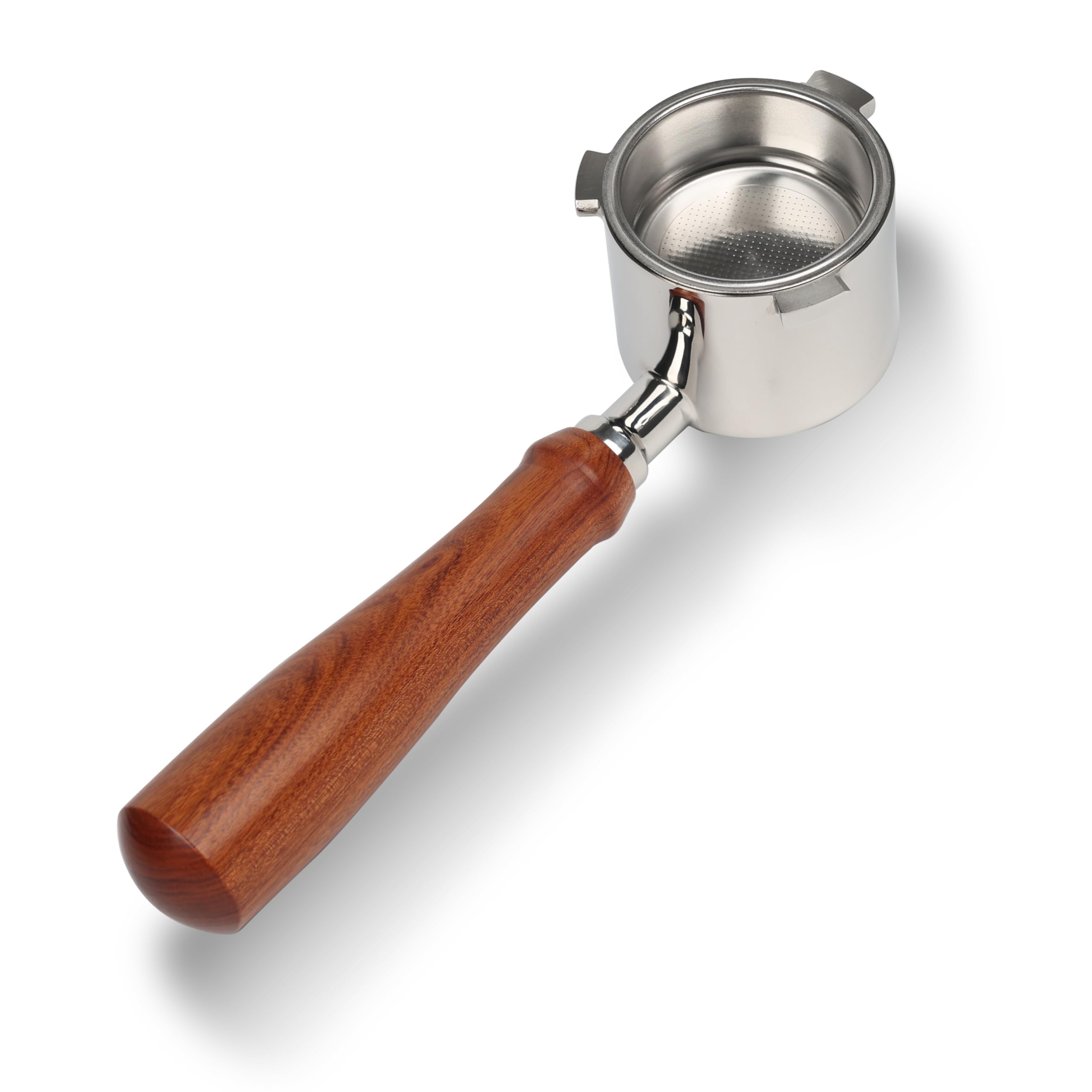 CAPFEI Bottomless Portafilter 51 mm Only Compatible with Delonghi La Specialista EC9335/9665/9155/9355 and DeLonghi Dedica Maestro EC900/EC950 | Filter Basket 0.3 mm Pores | Wooden Handle