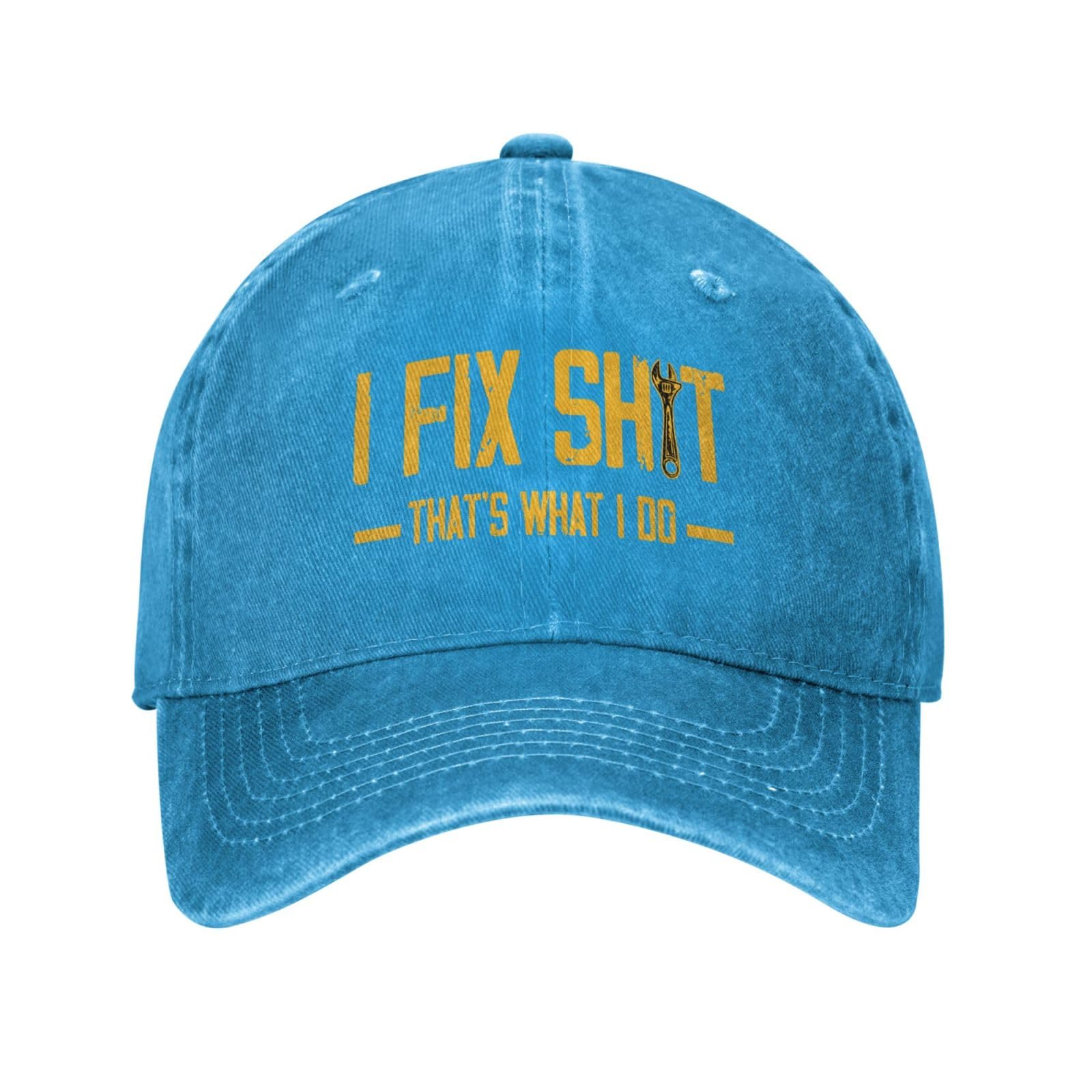 ACEPrints I Fix Shit Cap That's What I Do Denim Hat
