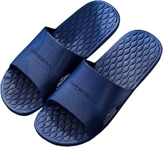 [Pokaas] スリッパ サンダル 滑り止めサンダル 健康サンダル 室内室外スリッパ シャワーサンダル ルームシューズ トイレスリッパ バススリッパ 静音サンダル 抗菌/防臭/衛生 軽量静音 履きやすい シンプル 柔らかい 通気速乾 洗える お風呂 レディース メンズ 卸売り 法人を向けて 男女兼用 通年適用 来客用/事務所/病院/オフィスなど適用 (25.5cm, ブルー)