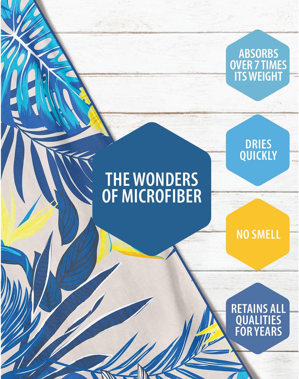 VENTURE 4TH Microfiber Beach Towel: Quick-Dry, Compact, Sand-Free, Absorbent, Sandproof and Lightweight - Perfect for Camping, Beach, and Roadtrips (Hibiscus Design | 35x78 inches) - Image 3