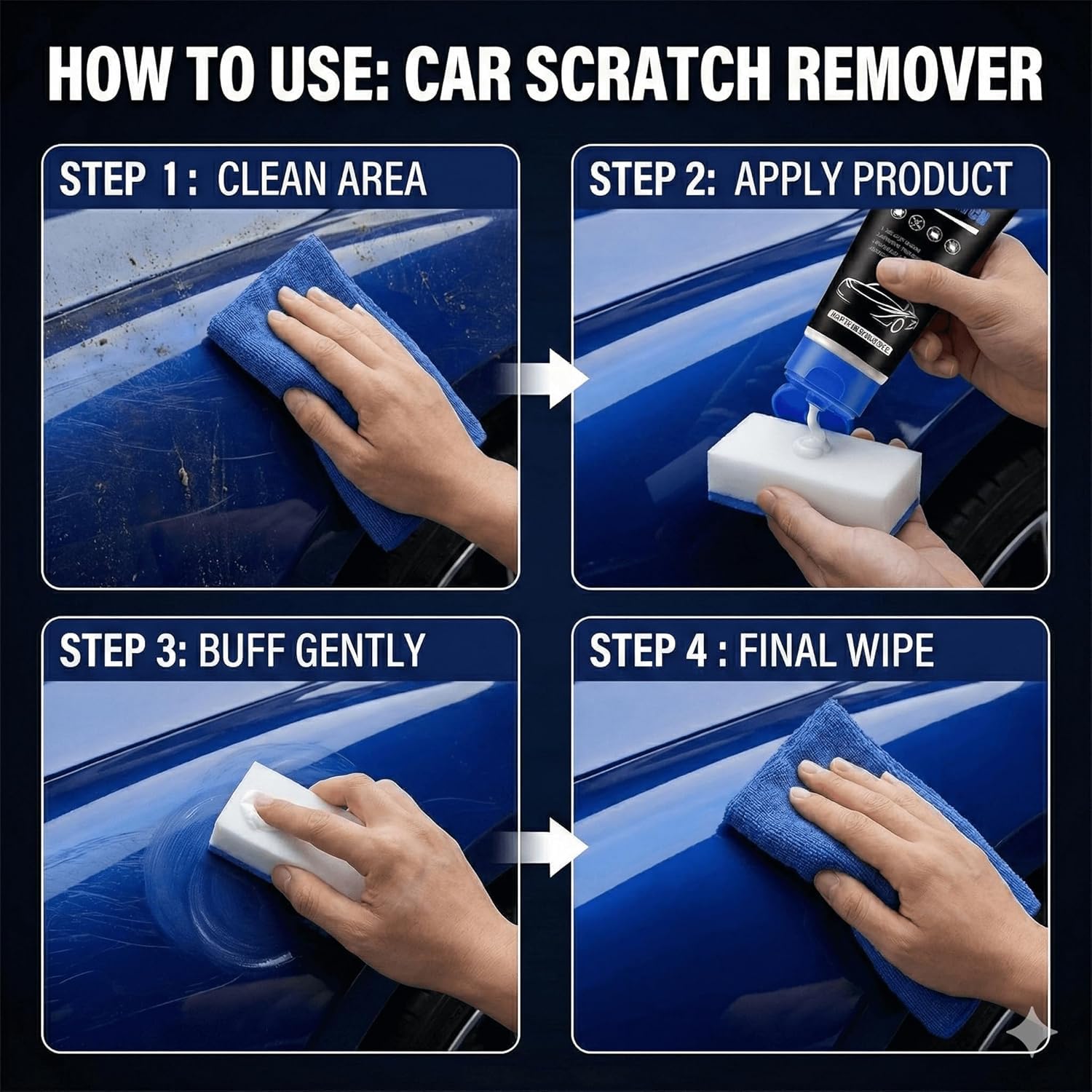 2026 New Upgraded Erase Car Scratch Remover for Deep Scratches, Car Paint Scratch Remover for Vehicles, Car Scratch Repair Kit, Cars Paint Scratch Repair — view 4