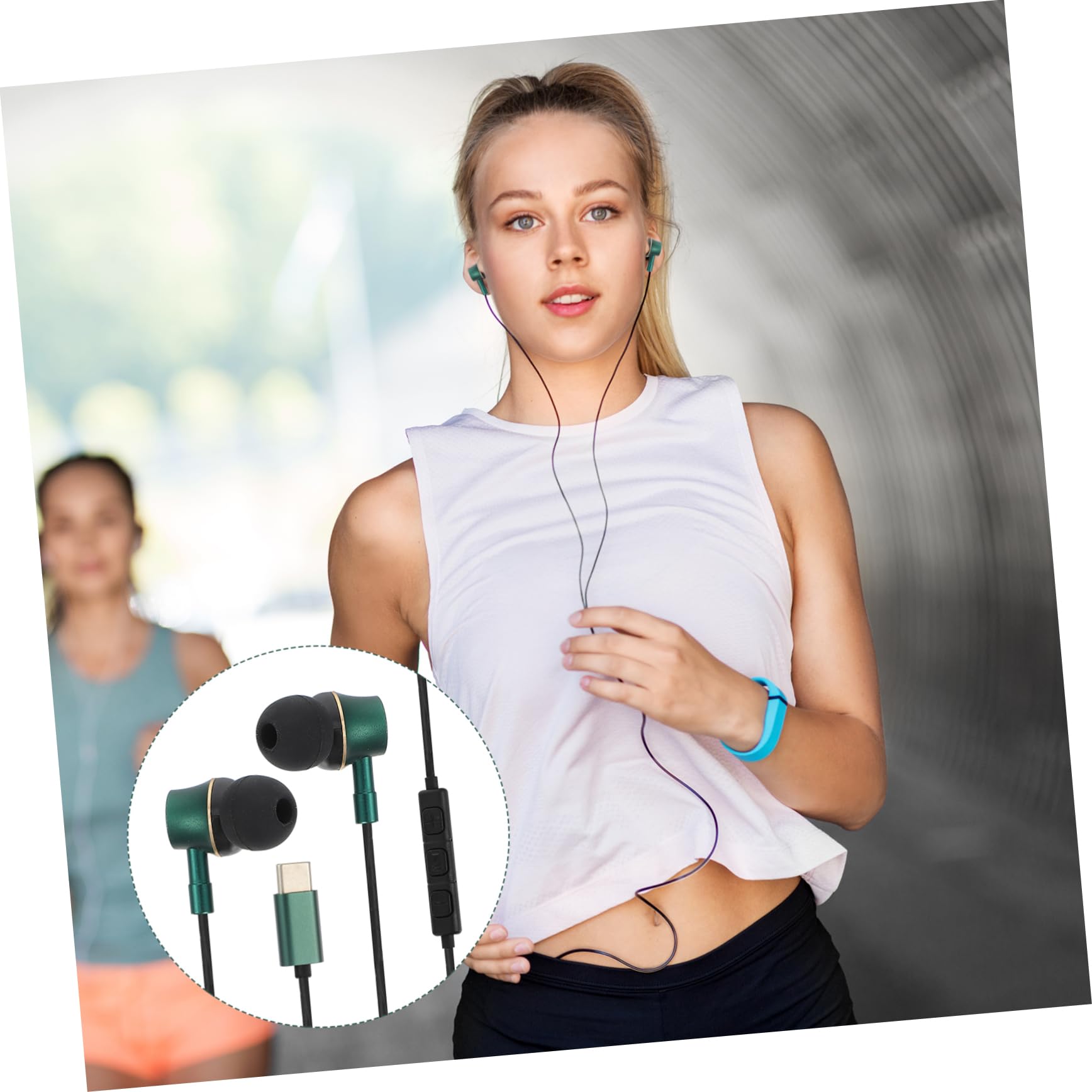 DOITOOL 5pezzi Cuffie In-ear Usb c Antirumore Controllo Auricolari Stereo in Isolamento Per Smartphone