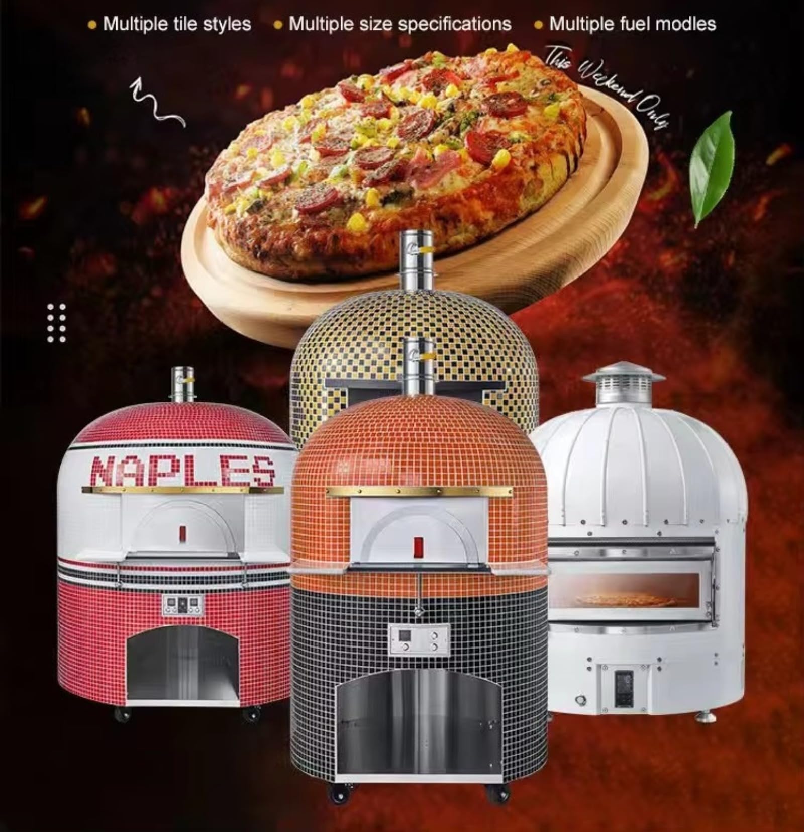 Forno per pizza napoletano Premium Dome