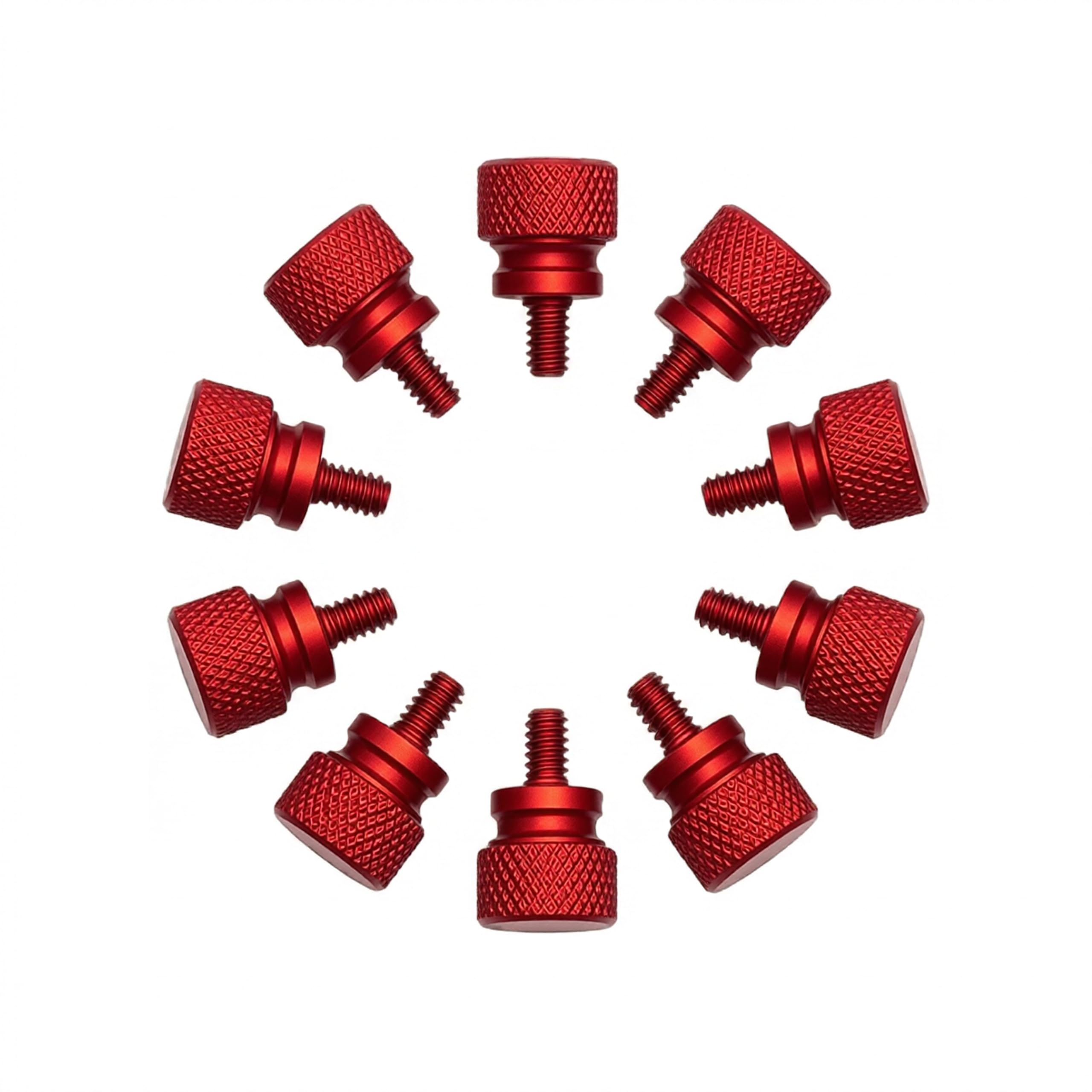 PrecisionGeek® – M4 x 8mm Rändelschrauben Stahl 8 mm – Brüni