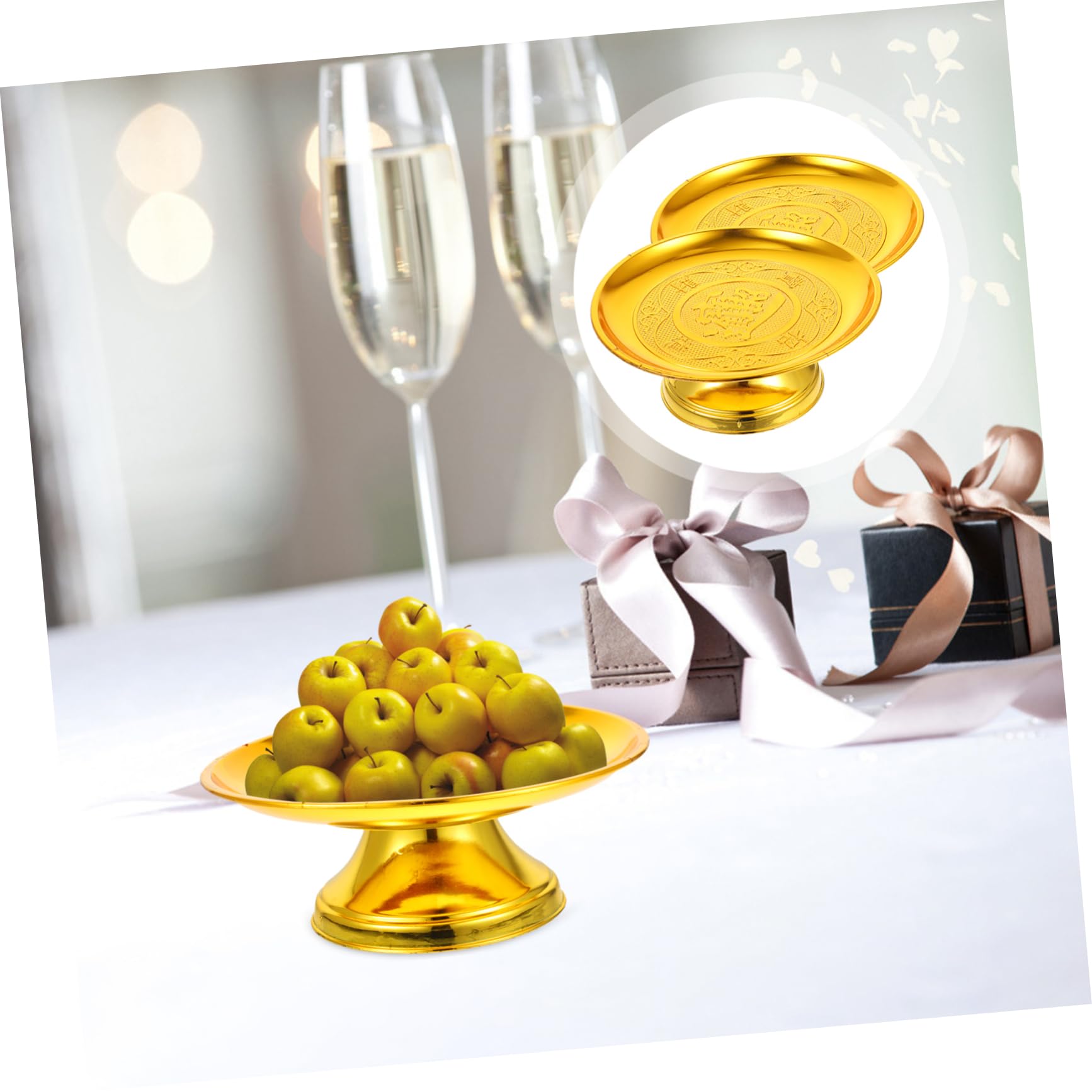 Alipis Tray Offering Plate Buddha Pooja Trays Fruit Bowl for Table Easy to Clean