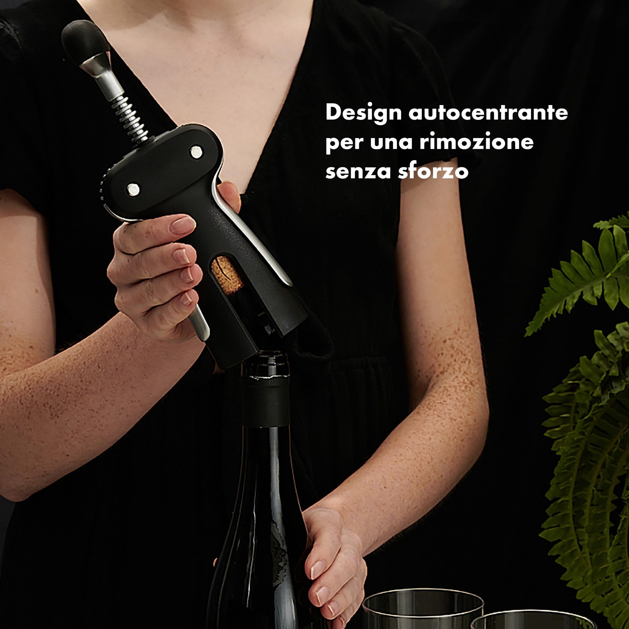 OXO Cavatappi ad ali in acciaio con tagliacapsule rimovibile