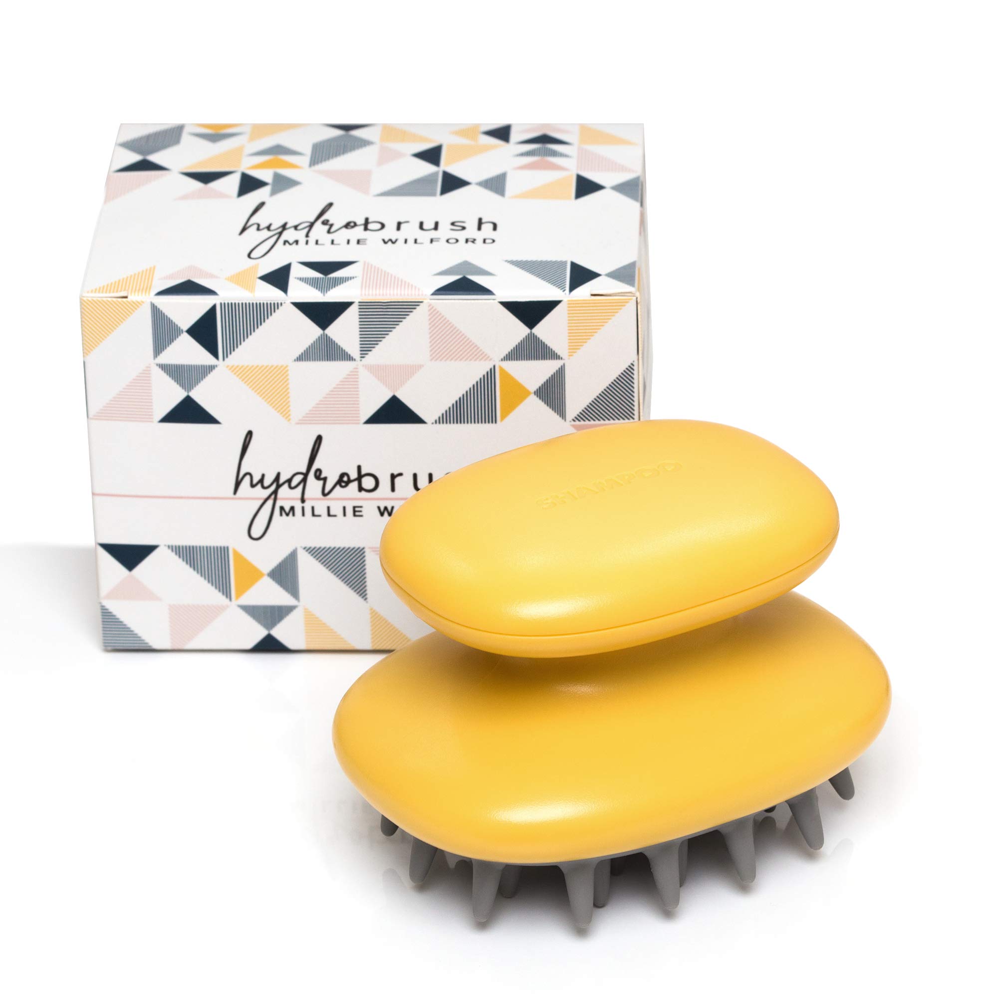 Millie Wilford, Hair Scalp Massager Shampoo Brush, Gentle Head Scalp Massage, Nourish Healthy Hair Growth, Reduce Dandruff and Itchy Scalp, Yellow