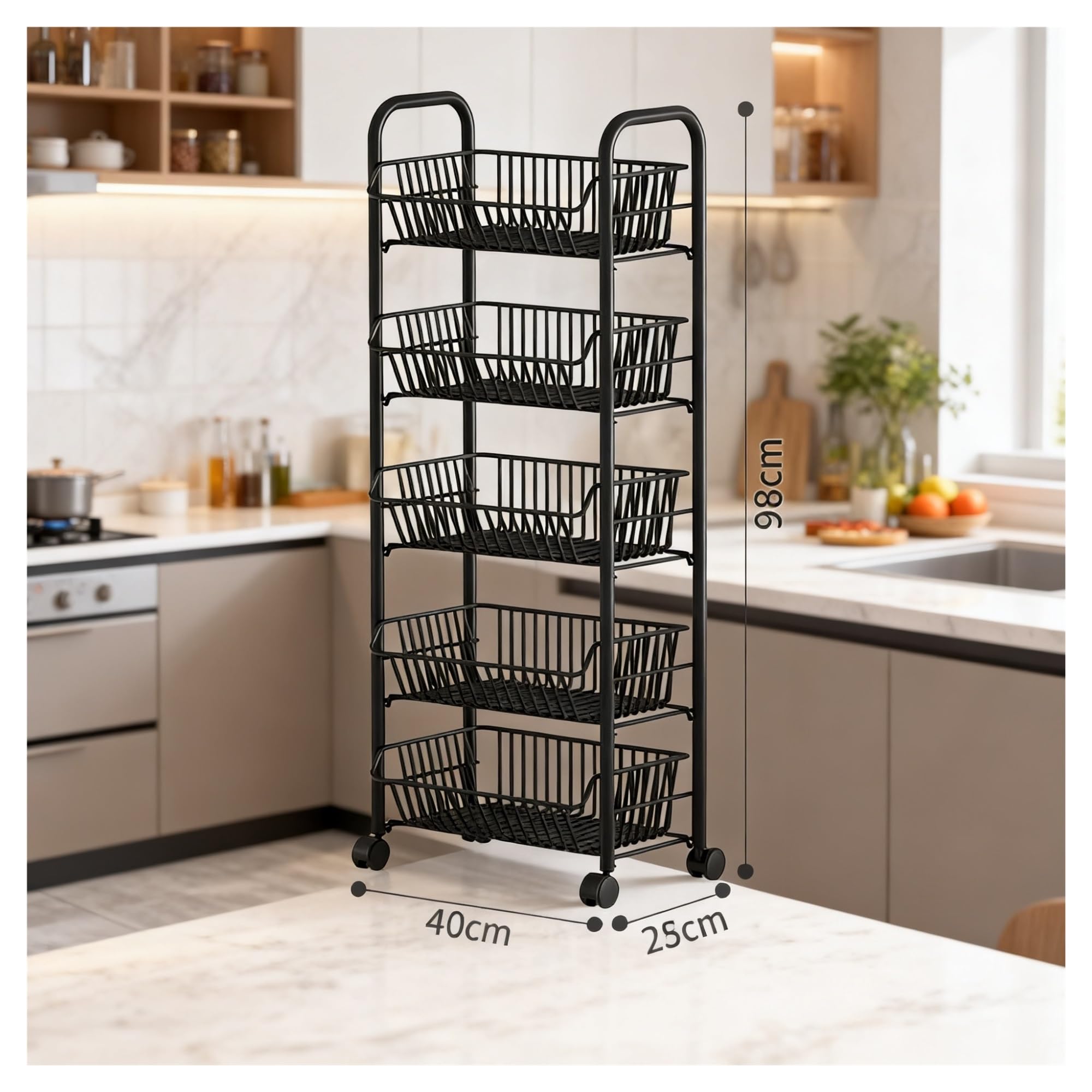 Carrello da cucina in acciaio inossidabile