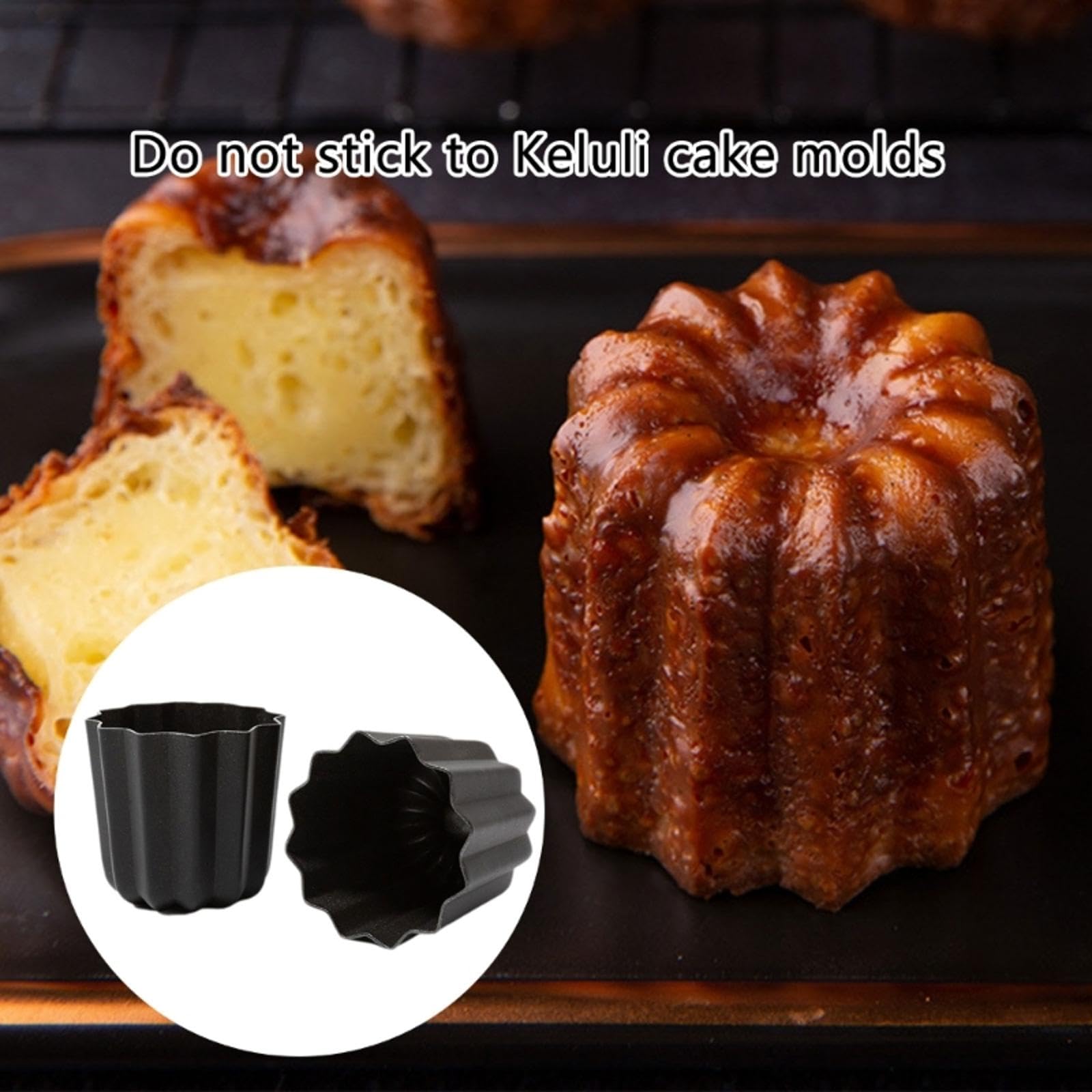 6 Stück Kanelen-Kuchenformen, antihaftbeschichtet, Muffinform, Aluminiumlegierung, Backformen für Pudding und Mousses, Küchenzubehör, Familienpartyzubehör