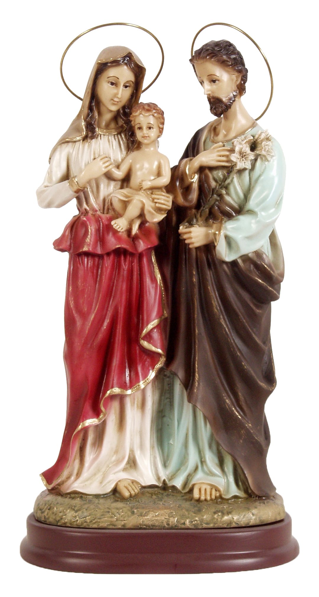 Joana Darque Holy Family with Christ Kid Decorative Statue, Multi-Colour/Blue, 31 x 17 x 17 cm