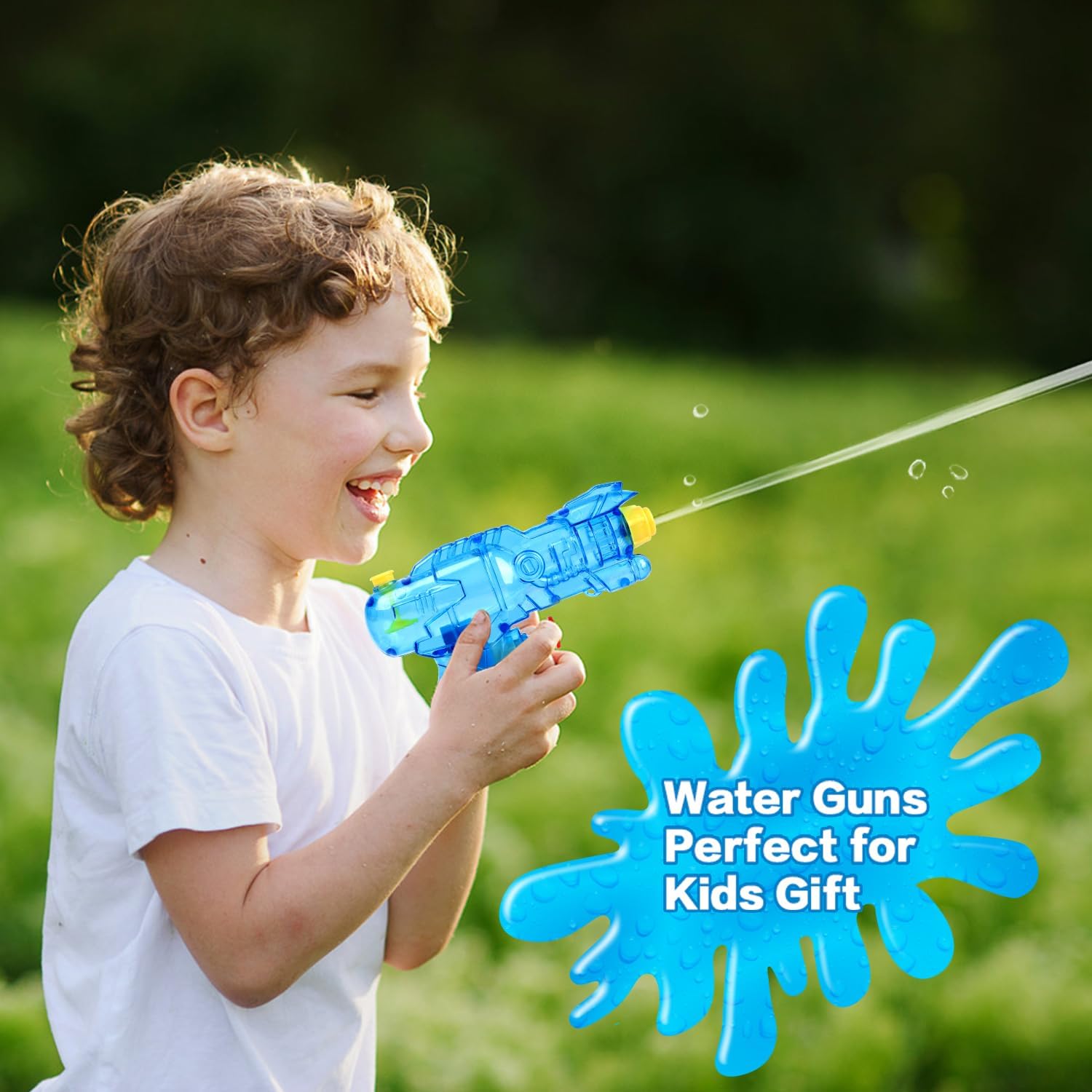 SULOLI Water Guns for Kids, 9 Pack Small Squirt Water Guns Plastic Blasters for Swimming Pool Beach Outdoor Water Fighting Toys