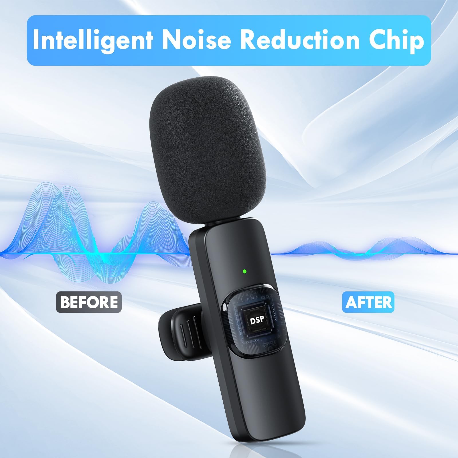 GKEAPZA Wireless Lavalier Microphone for Mobile Phone/iPhone/Computer - Image 2