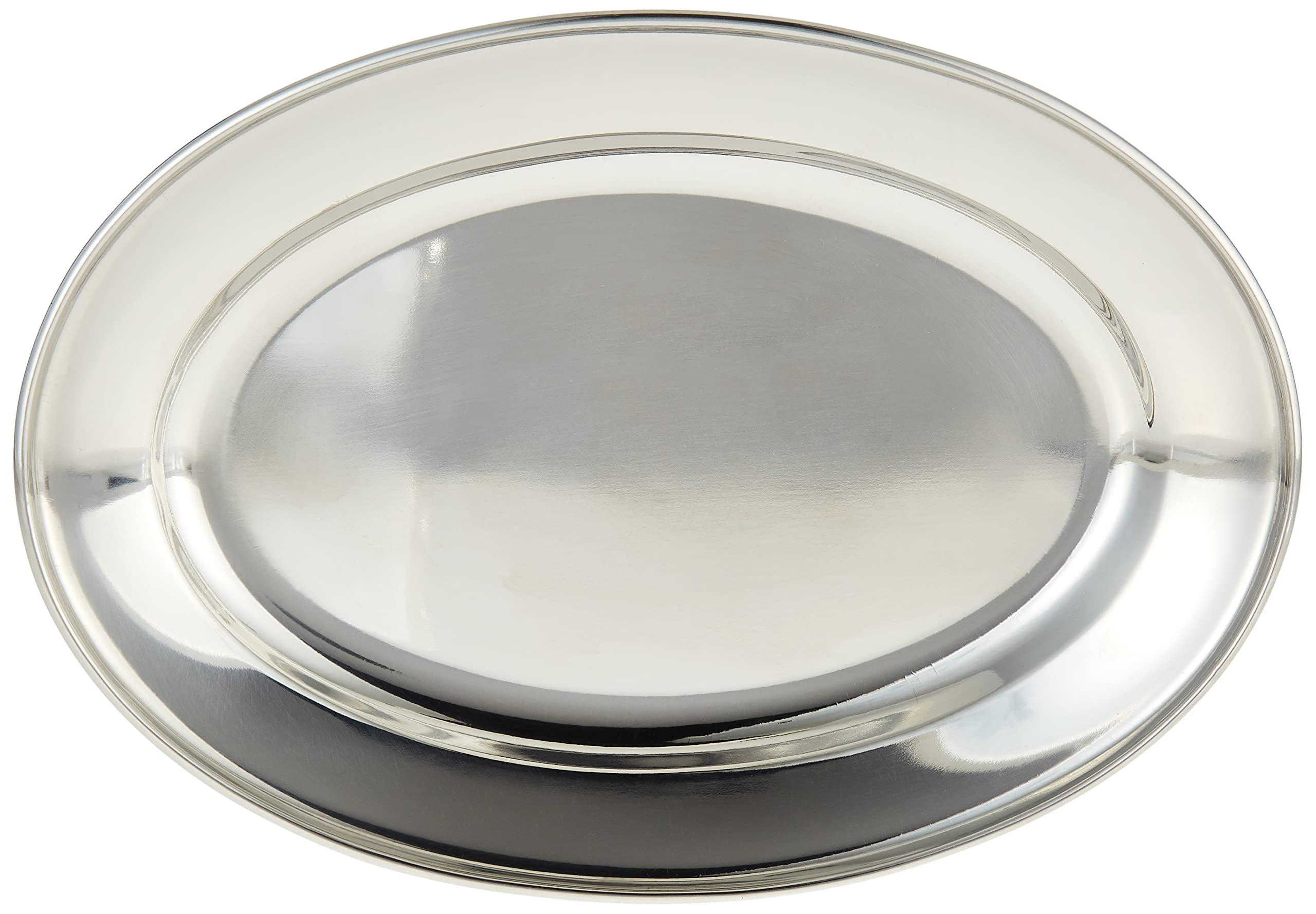Raj Stainless Steel Oval Serving Tray, 35cm, OT0035, Rice Plate , Salad Plate , Side Plate , Platter , Serving Plate