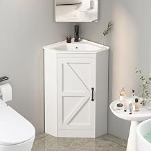 Corner Bathroom Vanity with Sink,Freestanding Corner Vanity Sink 24"