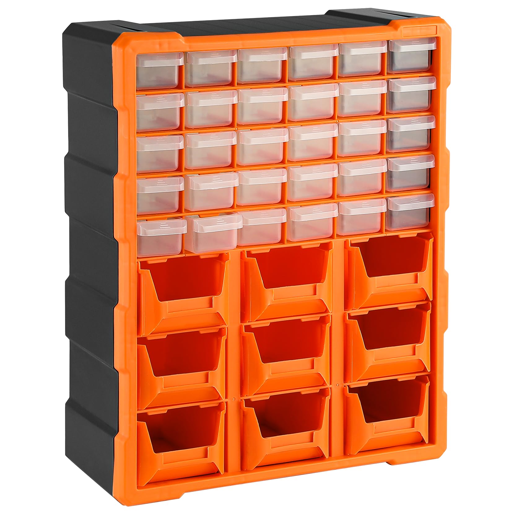 39 Multi Drawers Tools Storage Boxes, Plastic DIY Tool Cabinet Craft Box Organiser for Screws, Nuts, Small Parts Hardware or Craft, Wall Mount or Freestanding