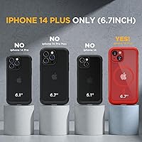 Vista 439 de Miracase - Funda magnética para iPhone 13 Pro Max de 6.7 pulgadas (compatible con MagSafe), transparente, completo, protector de pantalla de vidrio