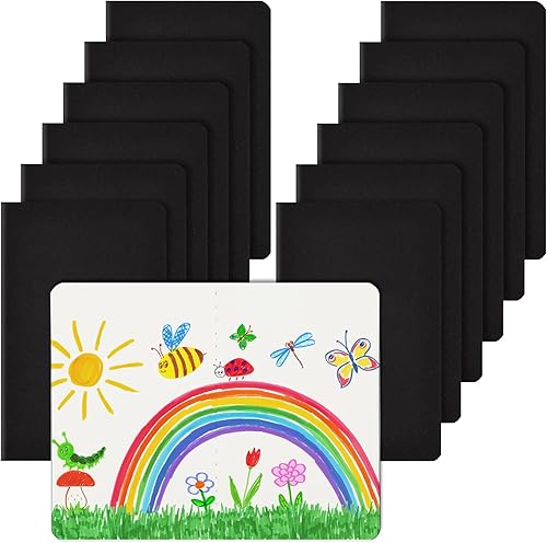 EOOUT Paquete de 12 mini cuadernos de 3.5 x 5.5 pulgadas, tapa blanda, tamaño de bolsillo, pequeño cuaderno de bocetos negro, diario de bolsillo
