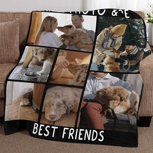 Miniatura 9 de Cobijas personalizadas con fotos manta personalizada hecha en Estados Unidos Navidad cumpleaños boda para padre mejor amigo madres parejas novio